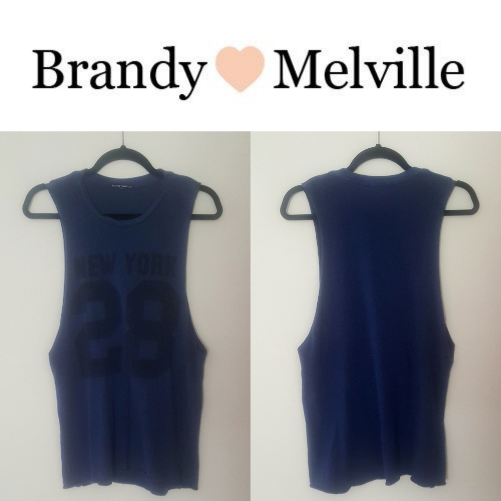 Brandy Melville Knit New York 28 Sports Tank Top
